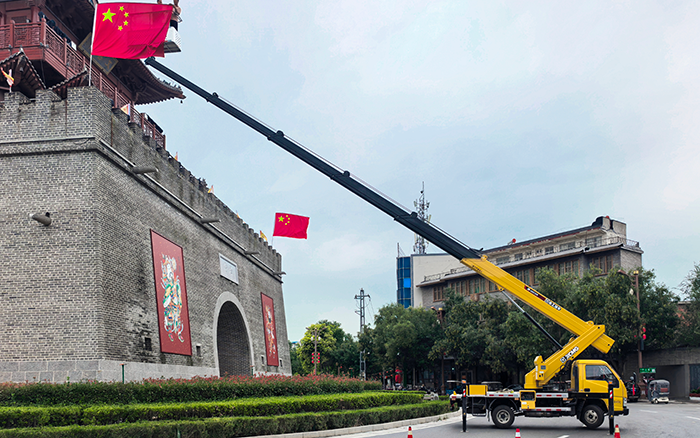 云顶集团 GKS326 助力文昌阁 “中国红” 绽放，，，，，，高效平稳守护国旗荣光